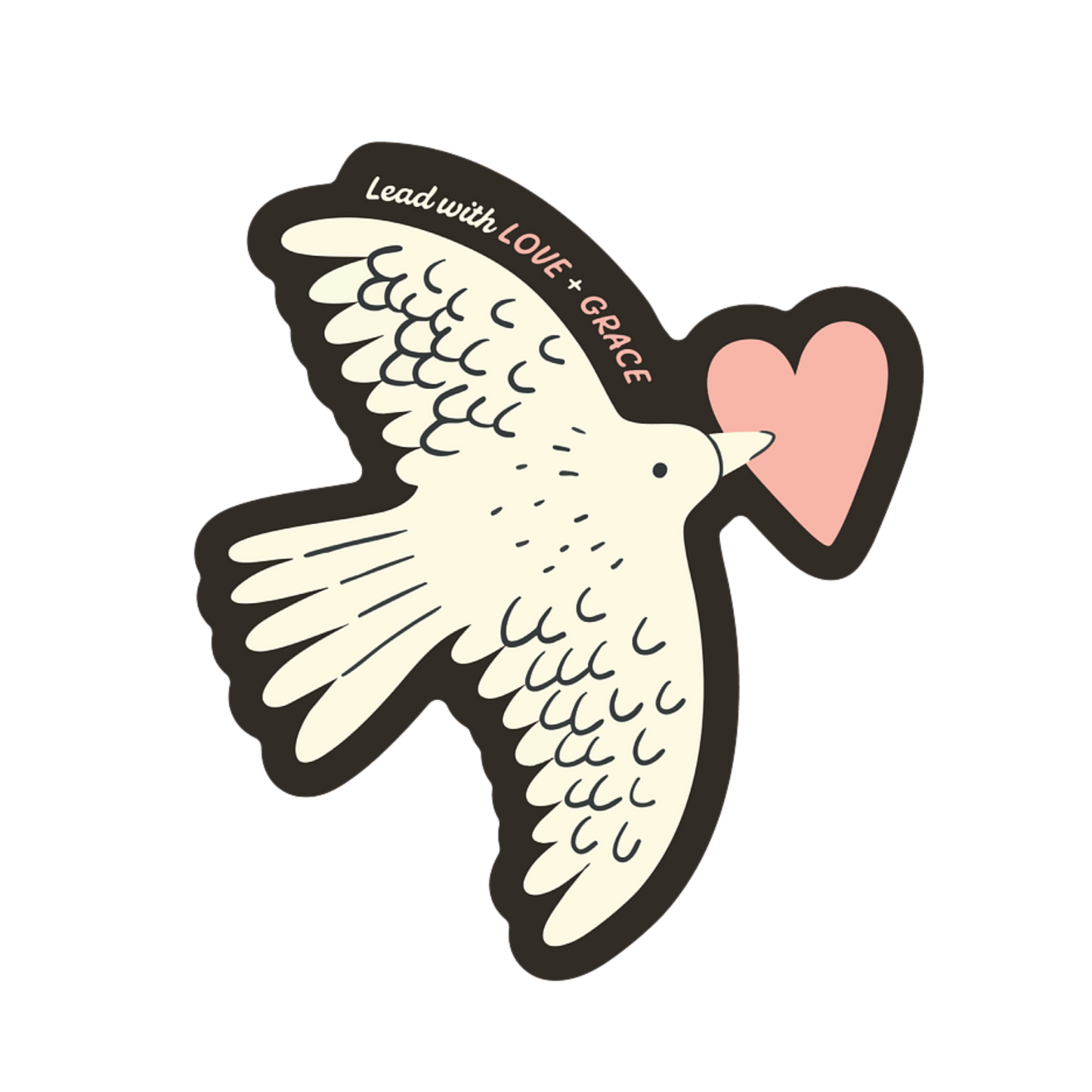 Lead with Love & Grace Sticker