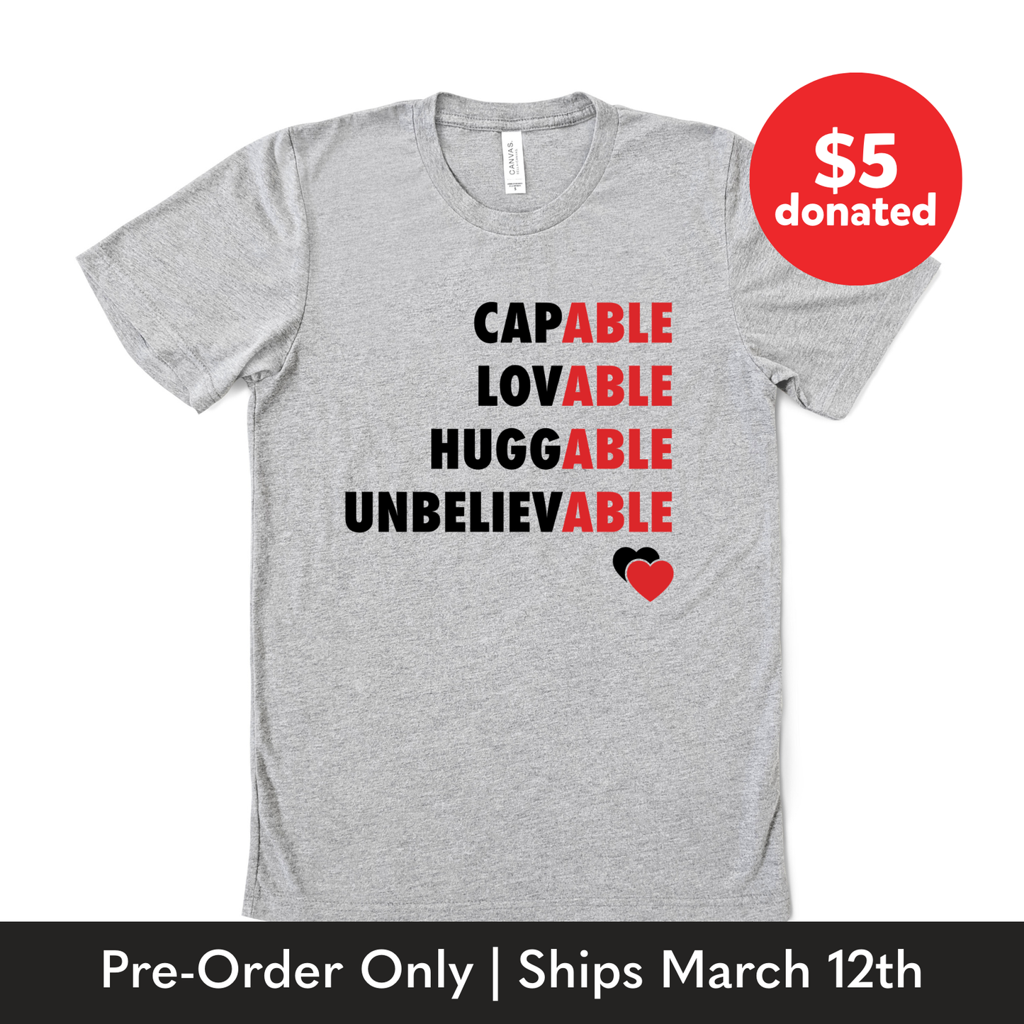 Youth “Capable, Lovable, Huggable, Unbelievable” Tee