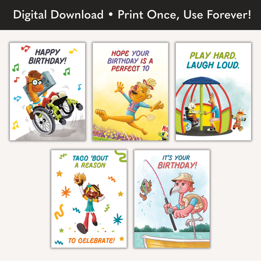 5 Printable Birthday Cards