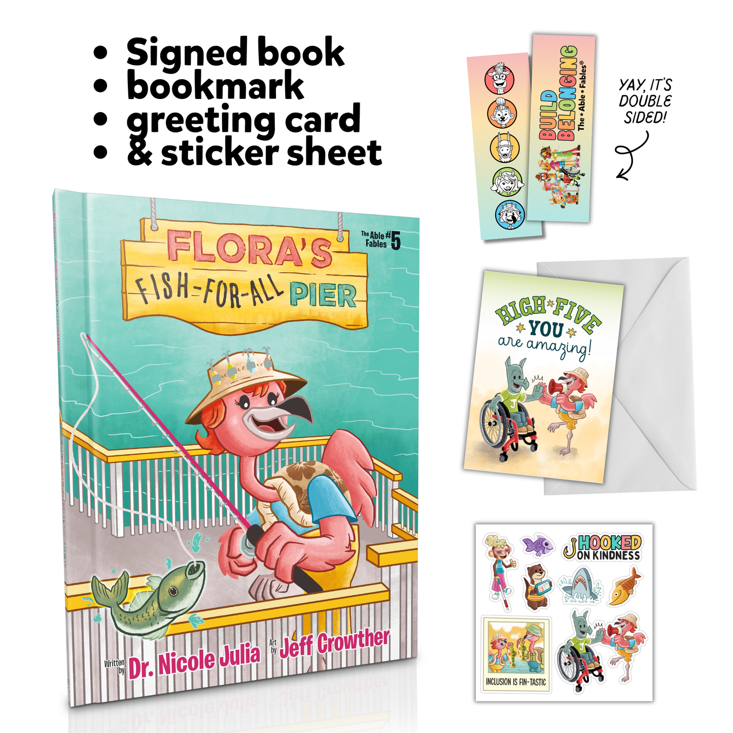 Signed + Goodie Pack+ Flora's Fish-For-All Pier, Book #5 (*ships 7/20)